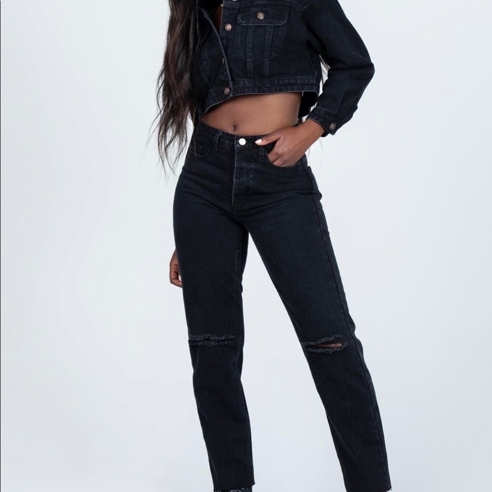 NWOT PRINCESS POLLY ATTICA KNEE RIP DENIM JEANS